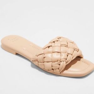 Women's Carissa Woven Slide Sandals - A New Day size 6 NWT